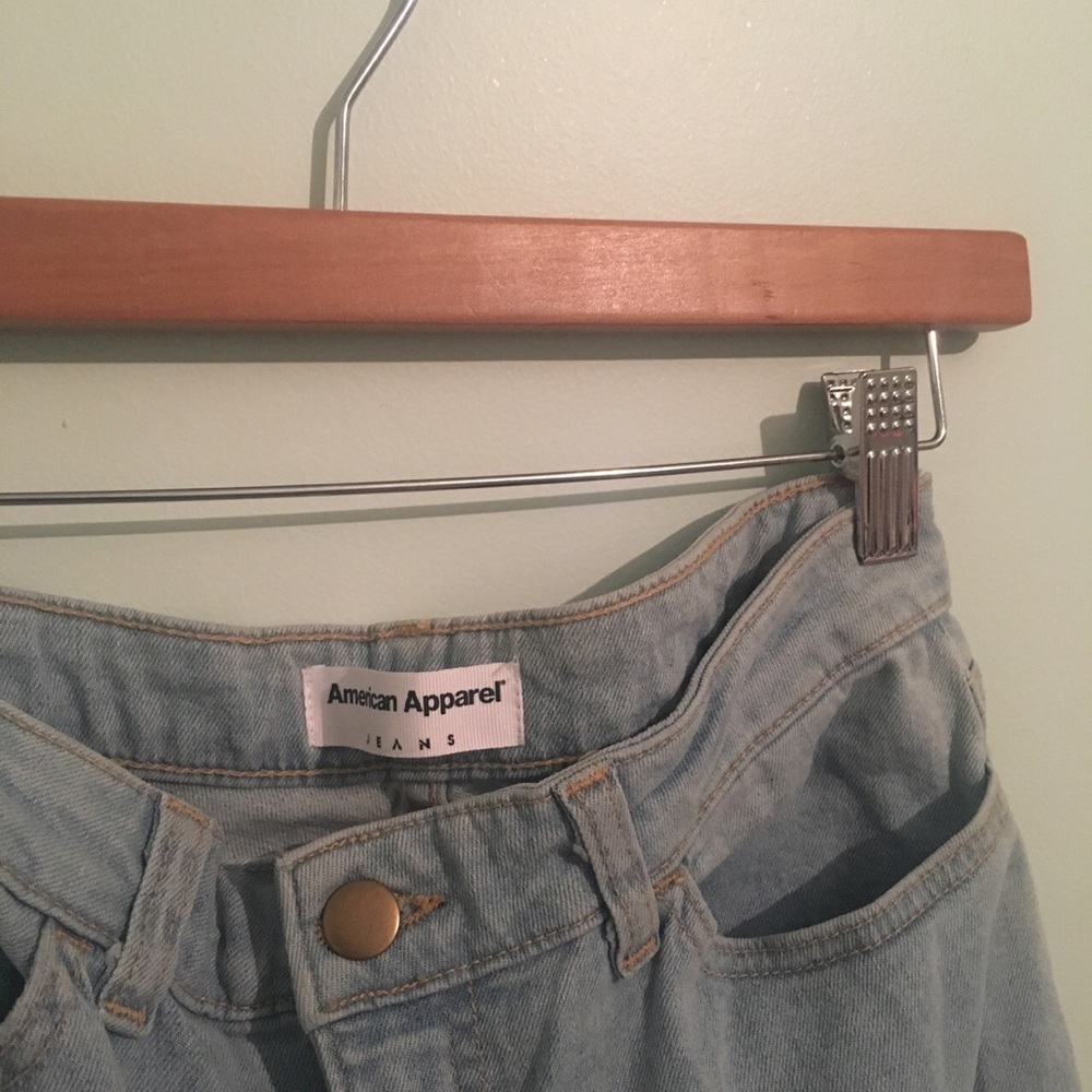 American Apparel Light Wash Pencil Pants